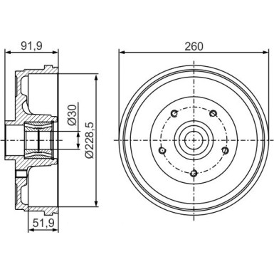 BOSCH | Bremstrommel | 0 986 477 283