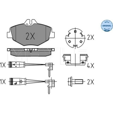 Meyle | Bremsbelagsatz, Scheibenbremse | 025 237 4320/W