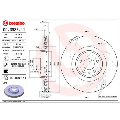 Brembo | Bremsscheibe | 09.D936.11