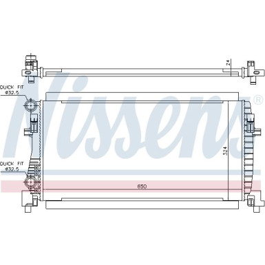 Nissens | Kühler, Motorkühlung | 65317