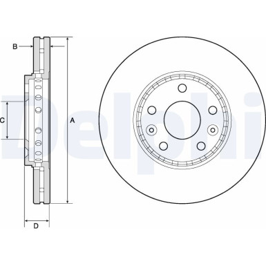 Delphi | Bremsscheibe | BG4815C