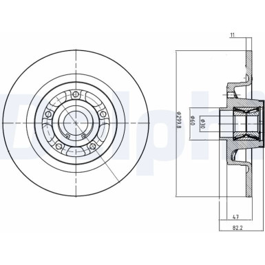 Delphi | Bremsscheibe | BG9023RS