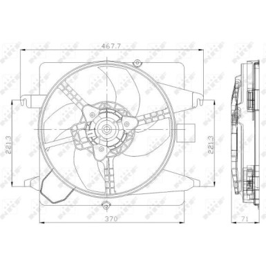 NRF | Lüfter, Motorkühlung | 47259