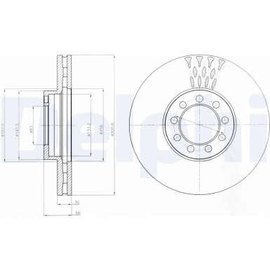 Delphi | Bremsscheibe | BG9062