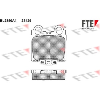 FTE | Bremsbelagsatz, Scheibenbremse | 9011025