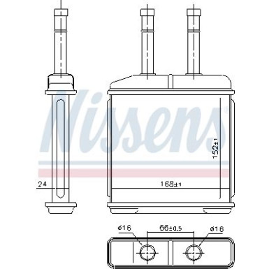 Nissens | Wärmetauscher, Innenraumheizung | 76506