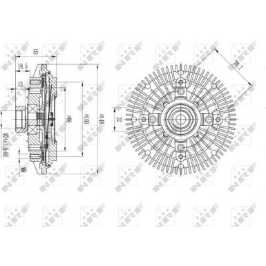 NRF | Kupplung, Kühlerlüfter | 49601