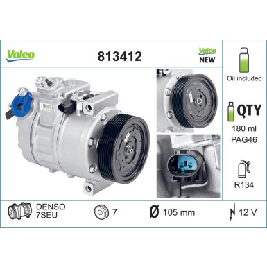 Valeo | Kompressor, Klimaanlage | 813412