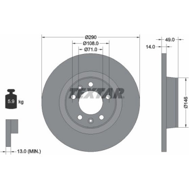 Textar | Bremsscheibe | 92157100