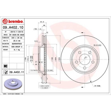 Brembo | Bremsscheibe | 09.A402.11