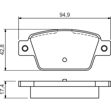 BOSCH | Bremsbelagsatz, Scheibenbremse | 0 986 494 536