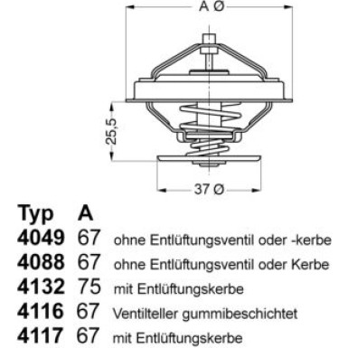 Wahler | Thermostat, Kühlmittel | 4049.80D