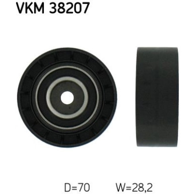 SKF | Umlenk-/Führungsrolle, Keilrippenriemen | VKM 38207