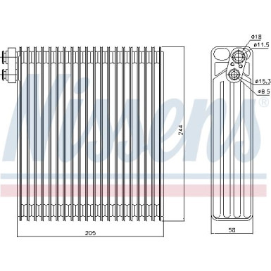 Nissens | Verdampfer, Klimaanlage | 92302