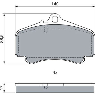 BOSCH | Bremsbelagsatz, Scheibenbremse | 0 986 494 710