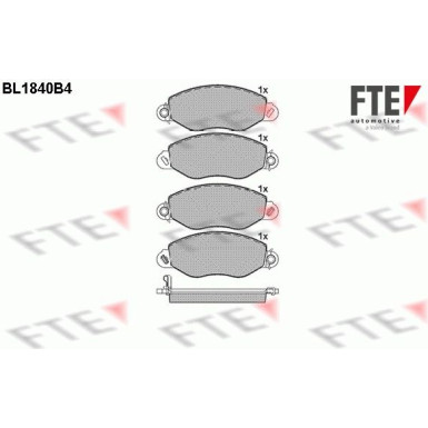 FTE | Bremsbelagsatz, Scheibenbremse | 9010417