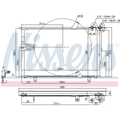 Nissens | Kondensator, Klimaanlage | 94408