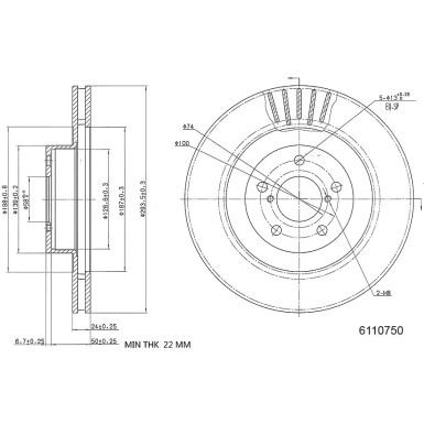 Metzger | Bremsscheibe | 6110750