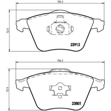 Brembo | Bremsbelagsatz, Scheibenbremse | P 10 012