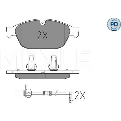 Meyle | Bremsbelagsatz, Scheibenbremse | 025 261 5820/PD