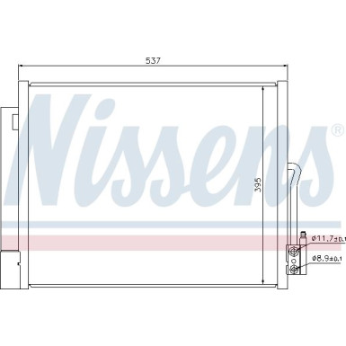 Nissens | Kondensator, Klimaanlage | 940156