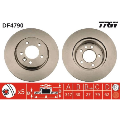 TRW | Bremsscheibe | DF4790