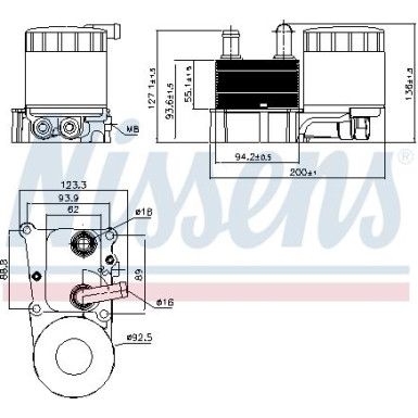 Nissens | Ölkühler, Motoröl | 90696