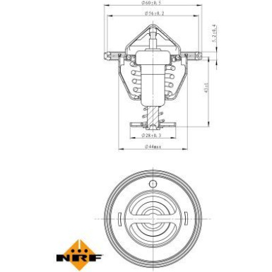 NRF | Thermostat, Kühlmittel | 725088