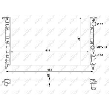 NRF | Kühler, Motorkühlung | 507465