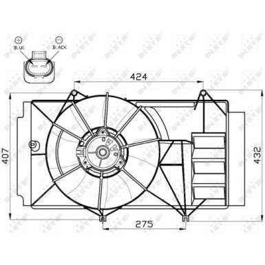 NRF | Lüfter, Motorkühlung | 47525