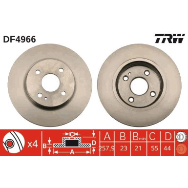 TRW | Bremsscheibe | DF4966