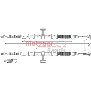 Metzger | Seilzug, Feststellbremse | 11.5944