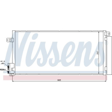 Nissens | Kondensator, Klimaanlage | 94899