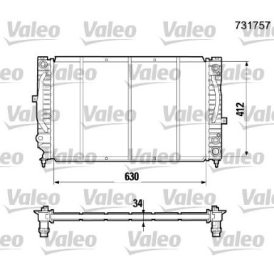 Valeo | Kühler, Motorkühlung | 731757