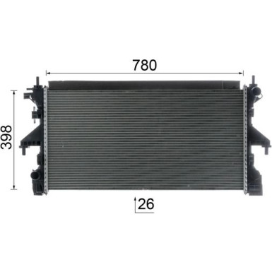 Mahle | Kühler, Motorkühlung | CR 2631 000P Mahle | Kühler, Motorkühlung | CR 2631 000P