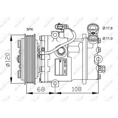 NRF | Kompressor, Klimaanlage | 32775