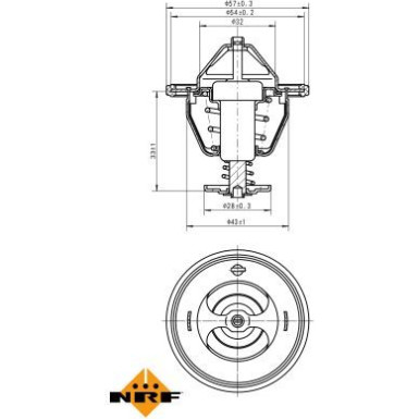 NRF | Thermostat, Kühlmittel | 725131