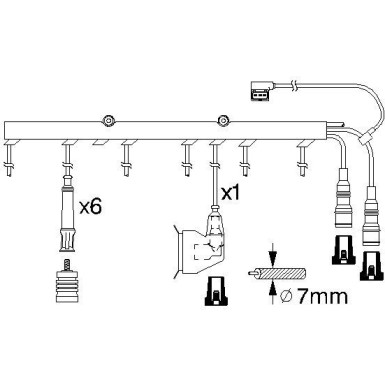 BOSCH | Zündleitungssatz | 0 986 356 323