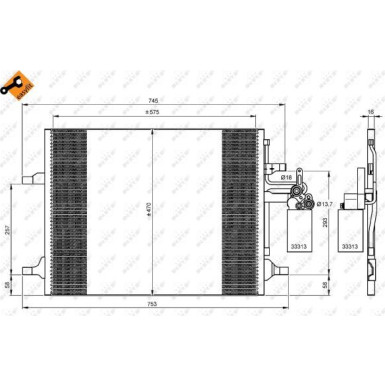 NRF | Kondensator, Klimaanlage | 35930