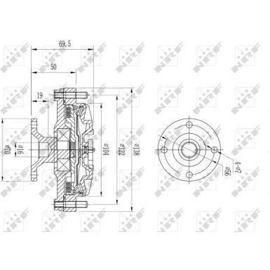NRF | Kupplung, Kühlerlüfter | 49614