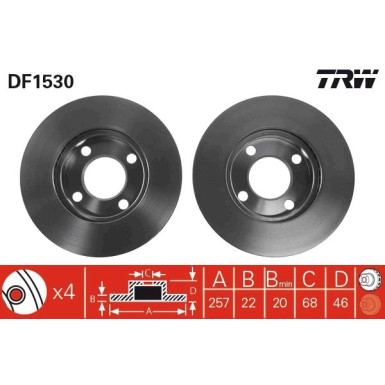 TRW | Bremsscheibe | DF1530