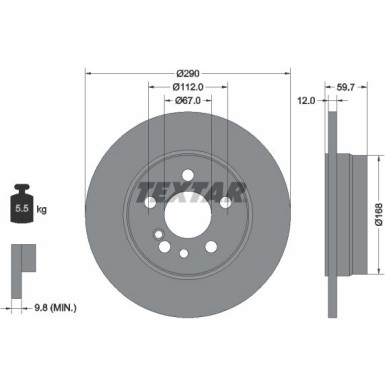 Textar | Bremsscheibe | 92056900