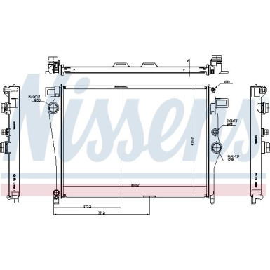 Nissens | Kühler, Motorkühlung | 627035