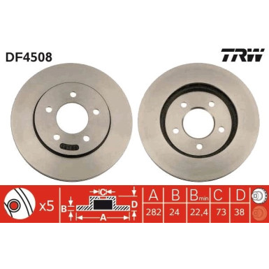 TRW | Bremsscheibe | DF4508