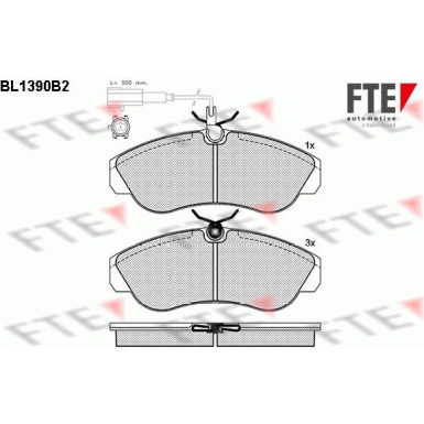 FTE | Bremsbelagsatz, Scheibenbremse | 9010163