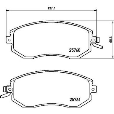 Brembo | Bremsbelagsatz, Scheibenbremse | P 78 021X