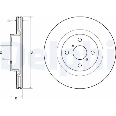 Delphi | Bremsscheibe | BG4762C