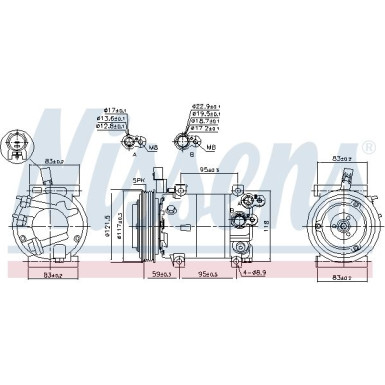 Nissens | Kompressor, Klimaanlage | 890682