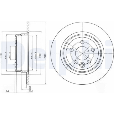 Delphi | Bremsscheibe | BG3550