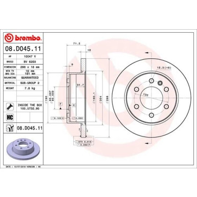 Brembo | Bremsscheibe | 08.D045.11